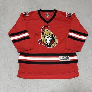 Vintage Reebok Ottawa Senators NHL Jersey Youth L/XL Signed Rare Hockey